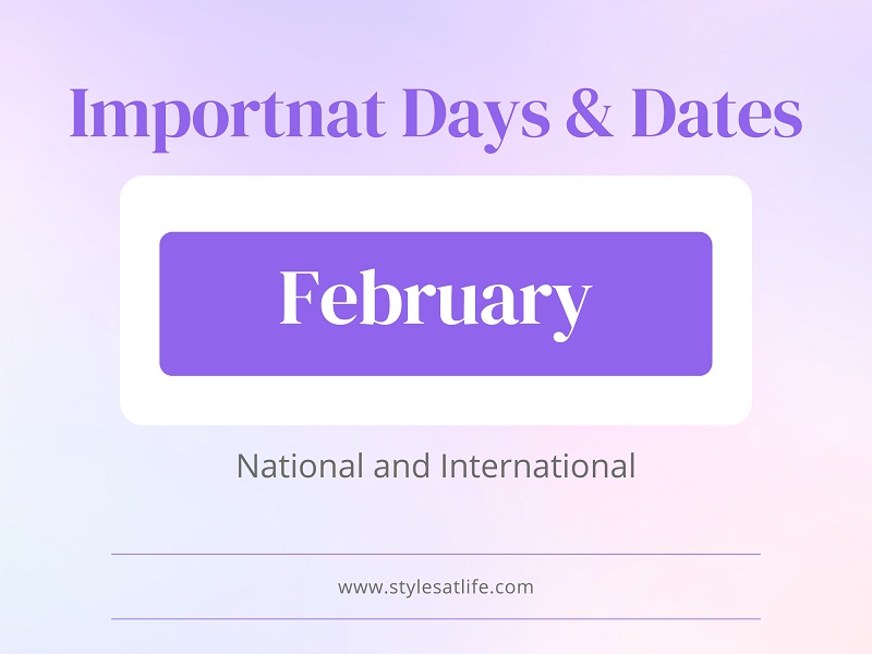 List of Important Days and Dates in February 2025 in India Sian